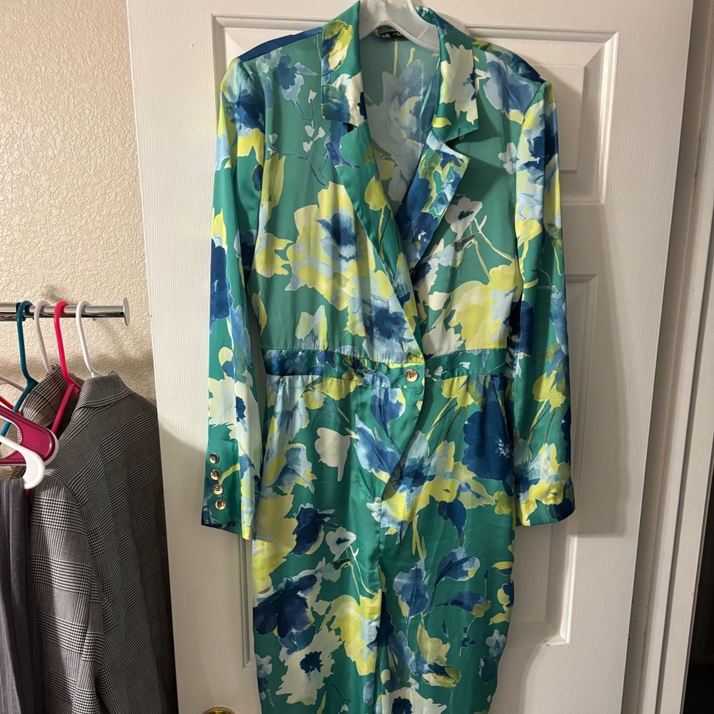 Zara floral pantsuit/jumpsuit